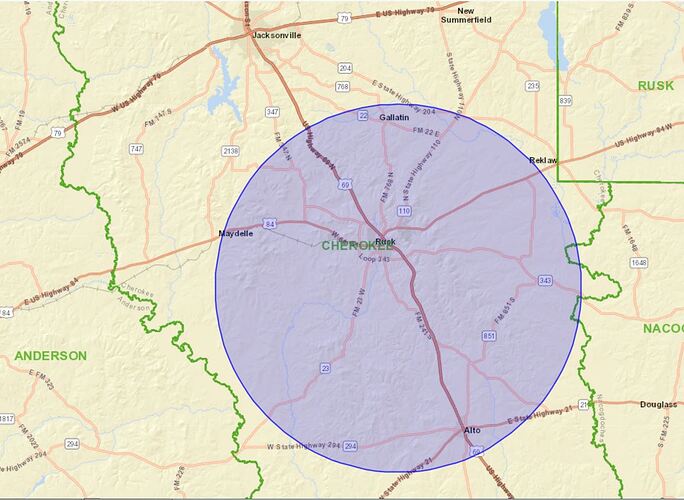 Cherokee County - Key Expl Lease Area