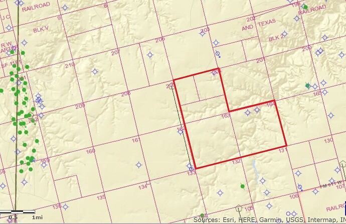 Fisher County - Sec. 163-164 & 204, Blk 2